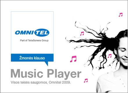 Omnitel muzikos grotuvo logotipas
